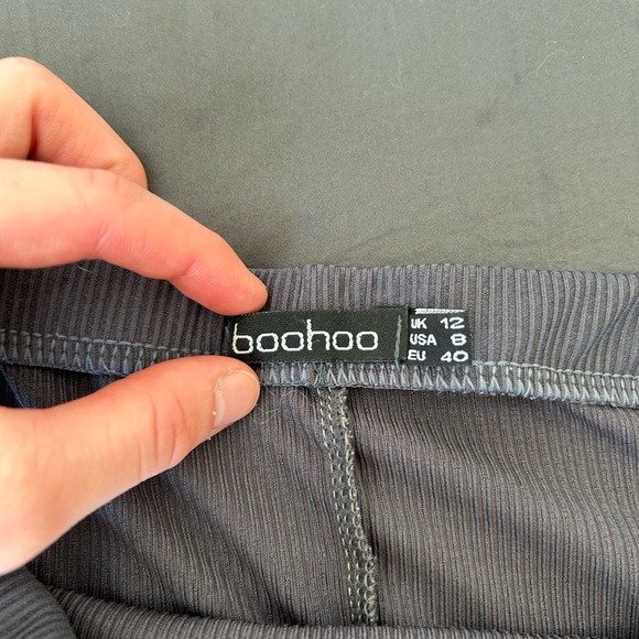 Grey Ribbed Cropped Tube Top - Picture 2 of 2